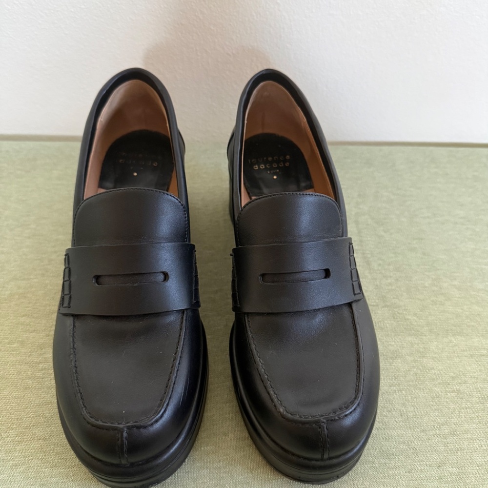 Laurence Dacade Ivone Black Leather Chunky Loafers Made in Italy - Picture 8 of 12